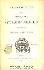 TRANSACTIONS OF THE WOOLHOPE NATURALISTS‘FIELD CLUB  1900-1902（ PDF版）