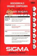SIGMA CHEMICAL COMPANY 1994 PDF电子版封面