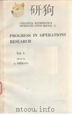 PROGRESS IN OPERATIONS RESEARCH  VOL.1（ PDF版）