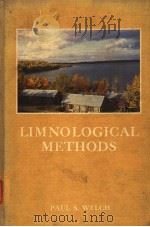 LIMNOLOGICAL METHODS PDF电子版封面 PAUL S.WELCH