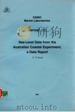 SEA-LEVEL DATA FROM THE AUSTRALIAN COASTAL EXPERIMENT；A DATA REPORT CSIRO MARINE LABORATORIES REPORT（ PDF版）