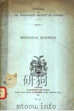 SYMPOSIA OF THE ZOOLOGICAL SOCIETY OF LONDON BIOLOGICAL ACOUSTICS  NUMBER 7（ PDF版）