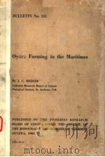 OYSTER FARMING IN THE MARITIMES PDF电子版封面 J.C.MEDCOF