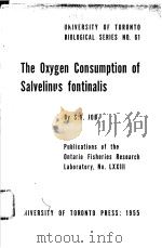 THE OXYGEN CONSUMPTION OF SALVELINUS FONTINALIS PDF电子版封面 S.V.JOB