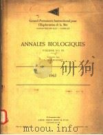 ANNALES BIOLOGIQUES VOLUME NO.20  1963（ PDF版）