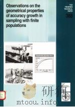 FAO FISHERIES TECHNICAL PAPER 388 OBSERVATIONS ON THE GEOMETRICAL PROPERTIES OF ACCURACY GROWTH IN PDF电子版封面 9251043418