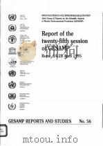 GESAMP REPORTS AND STUDIES NO.56 REPORT OF THE TWENTY-FIFTH SESSION OF GESAMP PDF电子版封面 9251037159