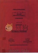 THIRD INTERNATIONAL VACUUM MICROELECTRONICS CONFERENCE TECHNICAL PROGRAM 1990 PDF电子版封面