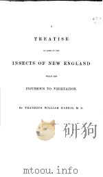 TREATISE ON SOME OF THE INSECTS OF NEW ENGLAND 1852 SECOND EDITION PDF电子版封面