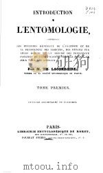 INTRODUCTION A L‘ENTOMOLOGIE TOME PREMIER 1834 PDF电子版封面