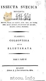 INSECTA SVECICA DESCRIPTA A LEONARDO GRLLENHAL CLASSIS I COLEOPTERA SIVE ELEUTERATA TOMUS I 1808 PDF电子版封面 LEONARDO GRLLENHAL