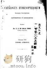 CATALOGUS HYMENOPTERORUM VOL.8     PDF电子版封面     
