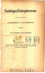 CATALOGUS COLEOPTERORUM  TOME 7（ PDF版）