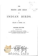 THE NESTS AND EGGS OF INDIAN BIRDS SECOND EDITION PDF电子版封面 ALLAN O.HUME