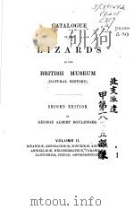 CATALOGUE OF THE LIZARDS IN THE BRITISH MUSEUM VOLUME 2 SECOND EDITION PDF电子版封面