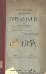 RECHERCHES POUR SERVIR A L‘HISTOIRE DES TETRANYQUES（ PDF版）