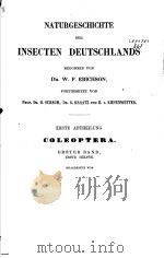 NATURGESCHICHTE DER INSECTEN DEUTSCHLANDS PDF电子版封面 DR. W.F. ERICHSON