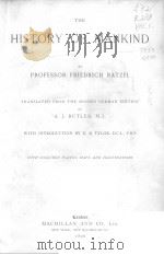 THE HISTORY OF MANKIND VOL.1 PDF电子版封面