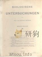 BIOLOGISCHE UNTERSUCHUNGEN NEUE FOLGE 4     PDF电子版封面     