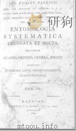 ENTOMOLOGIA SYSTEMATICA EMENDATA ET AUCTA TOM 4 PDF电子版封面