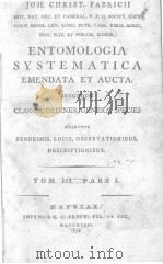 ENTOMOLOGIA SYSTEMATICA EMENDATA ET AUCTA TOM 3 PARS 1 PDF电子版封面