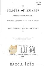 THE COLOURS OF ANIMALS THEIR MEANING AND USE SECOND EDITION PDF电子版封面