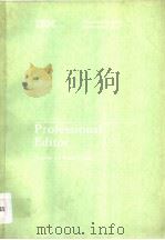PROFESSIONAL EDITOR PDF电子版封面 WALTER J.PAUL