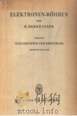 ELEKTRONEN-ROHREN VON H.BARKHAUSEN 4.BAND PDF电子版封面
