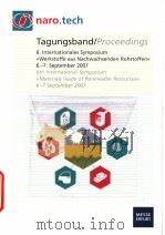 TAGUNGSBAND/PROCEEDINGS 6.INTERNATIONALES SYMPOSIUM PDF电子版封面