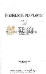 PHYSIOLOGIA PLANTARUM LOV.5 1952 PDF电子版封面