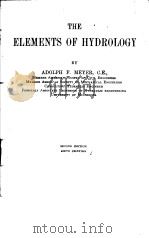 THE ELEMENTS OF HYDROLOGY SECOND EDITION PDF电子版封面 ADOLPH F.MEYER