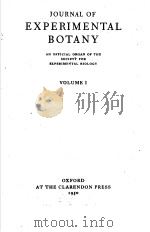 JOURNAL OF EXPERIMENTAL BOTANY  1950  VOLUME 1（ PDF版）