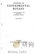 JOURNAL OF EXPERIMENTAL BOTANY  1957  VOLUME 8（ PDF版）
