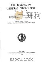 THE JOURNAL OF GENERAL PHYSIOLOGY  1947-48  VOLUME 31（ PDF版）