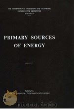 PRIMARY SOURCES OF ENERGY 1970 PDF电子版封面