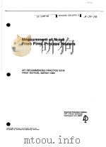 MEASUREMENT OF NOISE FROM FIRED PROCESS HEATERS (FIRST EDITION) PDF电子版封面