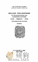 the harvard classics english philosophers volume 37 PDF电子版封面 charles w eliot lld