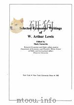 SELECTED ECONOMIC WRITINGS OF W.ARTHUR LEWIS（1983 PDF版）