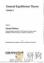 GENERAL EQUILIBRIUM THEORY VOLUME 1（ PDF版）