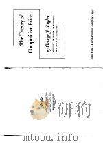 THE THEORY OF COMPETITIVE PRICE   1942  PDF电子版封面     