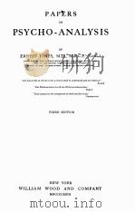 Papers on psycho-analysis PDF电子版封面 Ernest Jones