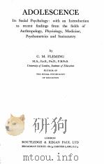 ADOLESCENCE（1949 PDF版）
