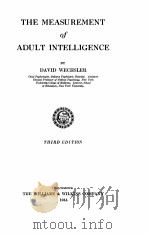 THE MEASUREMENT OF ADULT INTELLIGENCE 1944 PDF电子版封面 DAVID WECHSLER