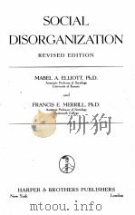 Social disorganization. 1941 PDF电子版封面