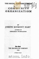 COMMUNITY ORGANIZATION（1920 PDF版）