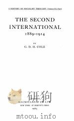 the second international 1889-1914 1963 PDF电子版封面 g.d.h.cole
