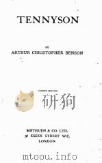 TENNYSON 1912 PDF电子版封面