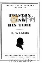 TOLSTOY AND HIS TIME 1952 PDF电子版封面 ESSAYS BY V.I.LENIN