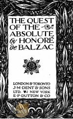 THE QUEST OF THE ABSOLUTE 1908 PDF电子版封面 GEORGE SAINTSBURY