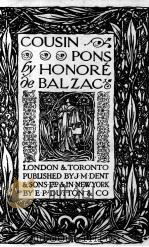 COUSIN PONS 1921 PDF电子版封面 HONORE DE BALZAC